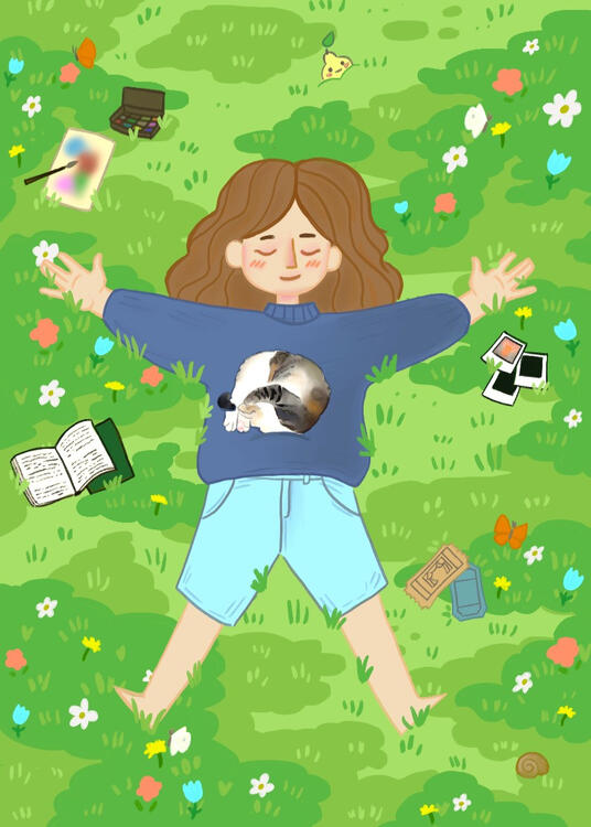 Drawing made for my sister, inspired by the following Pinterest pin (artist unknown):