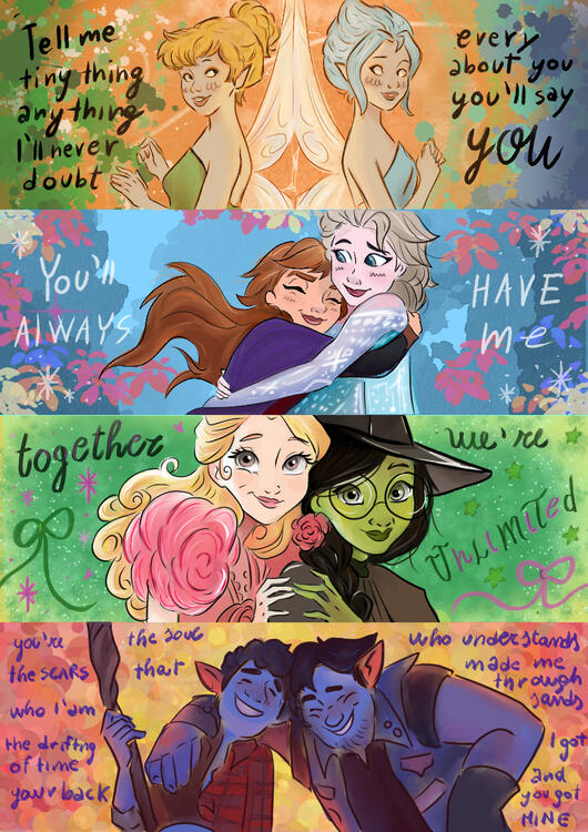 Art I made colleting some drawing on Pinterest and redrawing them by my hand: Wicked draw inspired by Maria Dresden art, Honward draw inspired by Christian Harimurti art (in art OnionHolic),